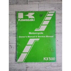 Kawasaki Motorcycle Owners & Service Manual 1985 KX500 B2